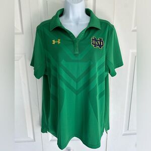 Under Armour Notre Dame Women’s Golf Loose Polo Fighting Irish Athletic XL Women